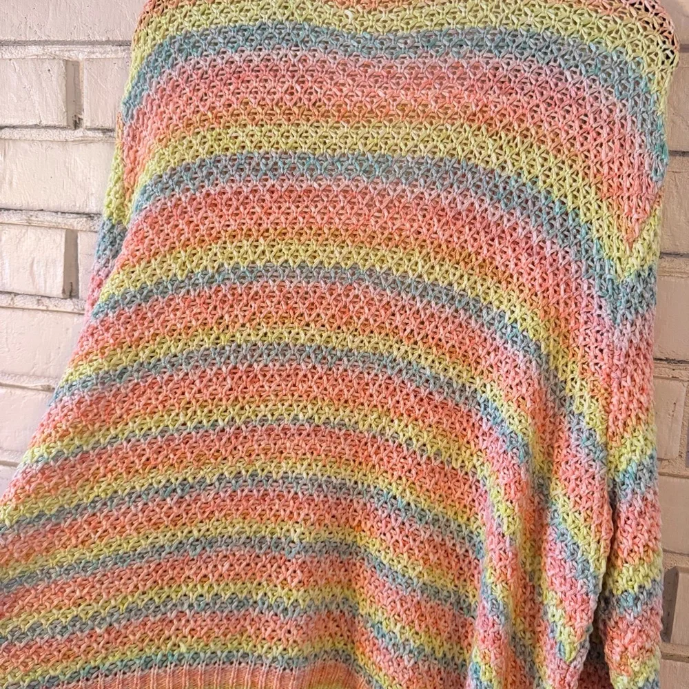 Adyson Parker Rainbow Stripe Knit Cardigan